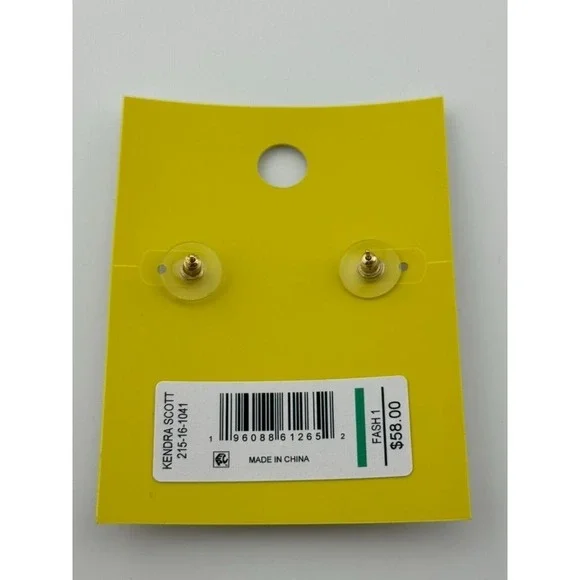 Kendra Scott Serena Linear Dangle Earrings Abalone Shell Gold Tone - Picture 7 of 11